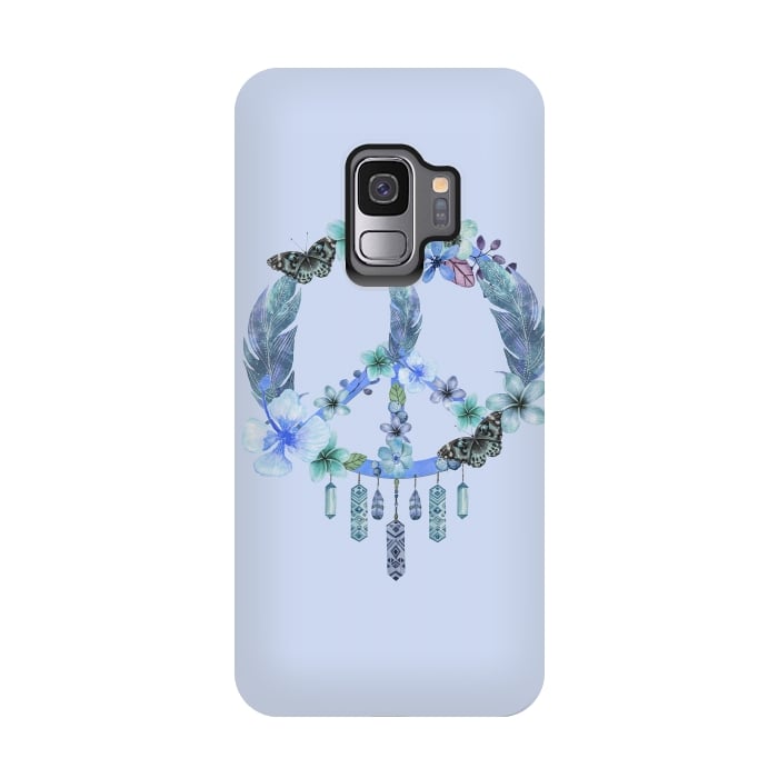Galaxy S9 StrongFit Blue Peace Dreamcatcher by Andrea Haase