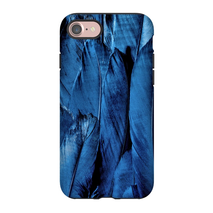 iPhone 7 StrongFit Dark Blue Feathers by Andrea Haase