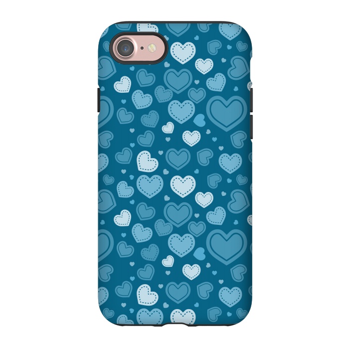 iPhone 7 StrongFit Blue Hearts by TMSarts