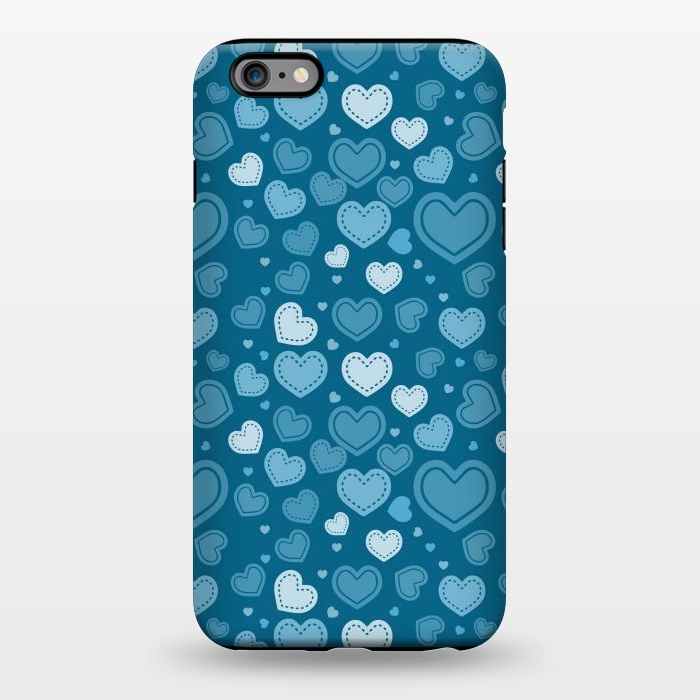 iPhone 6/6s plus StrongFit Blue Hearts by TMSarts