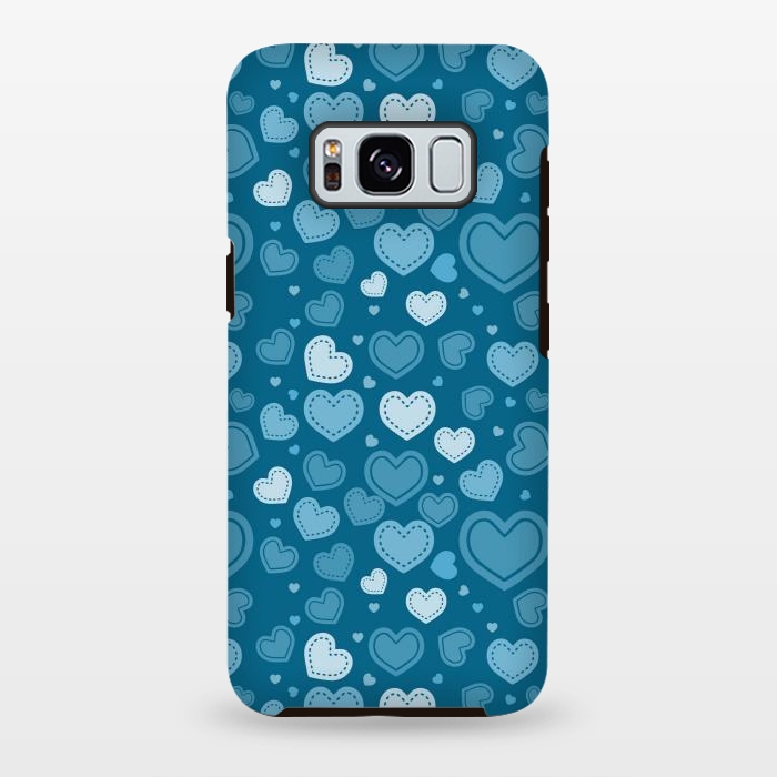 Galaxy S8 plus StrongFit Blue Hearts by TMSarts