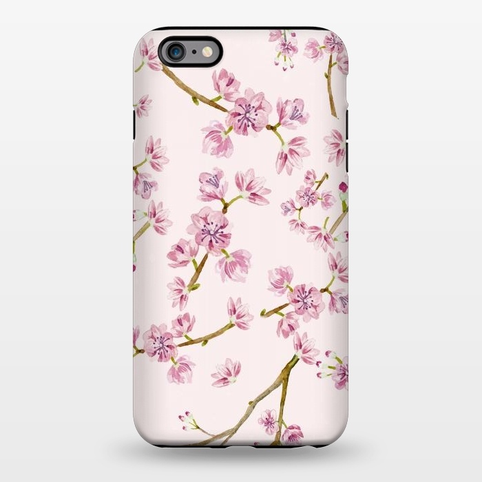 iPhone 6/6s plus StrongFit Pink Spring Cherry Blossom Pattern by  Utart