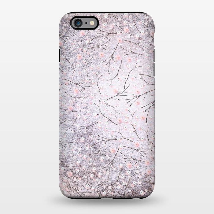 iPhone 6/6s plus StrongFit Purple Gray Metal Shiny Cherry Blossom Pattern by  Utart