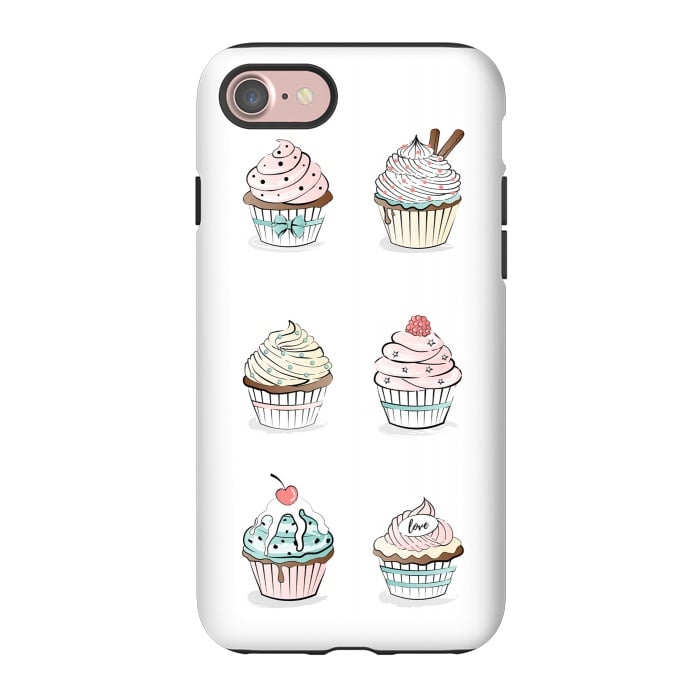 iPhone 7 StrongFit Sweet Cupcakes by Martina