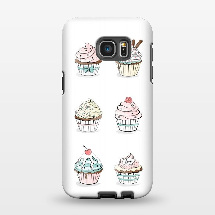 Galaxy S7 EDGE StrongFit Sweet Cupcakes by Martina