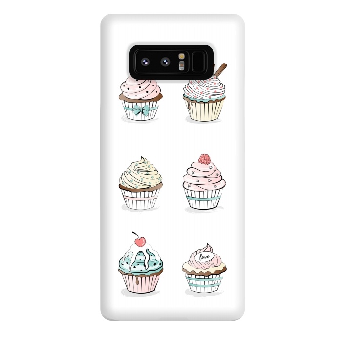 Galaxy Note 8 StrongFit Sweet Cupcakes by Martina
