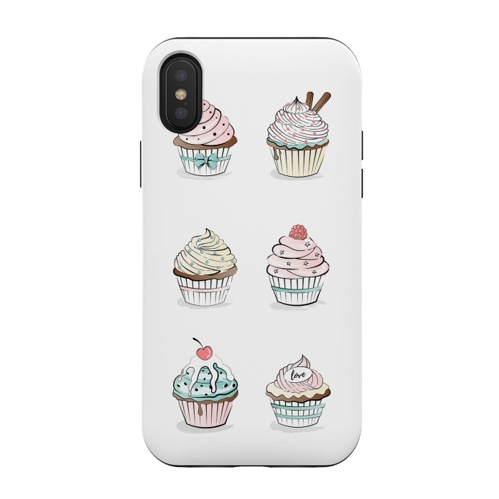 iPhone Xs / X StrongFit Sweet Cupcakes by Martina