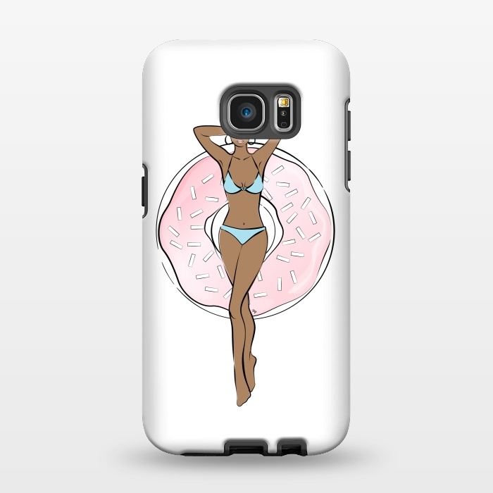 Galaxy S7 EDGE StrongFit Summer time relax Dark skin by Martina