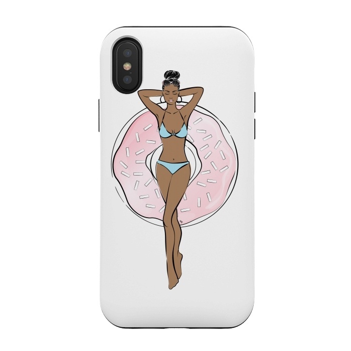 iPhone Xs / X StrongFit Summer time relax Dark skin by Martina
