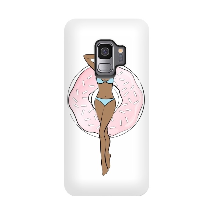 Galaxy S9 StrongFit Summer time relax Dark skin by Martina