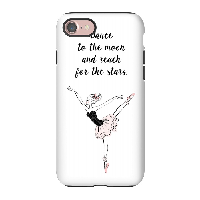 iPhone 7 StrongFit Little Ballerina Dance Quote by Martina