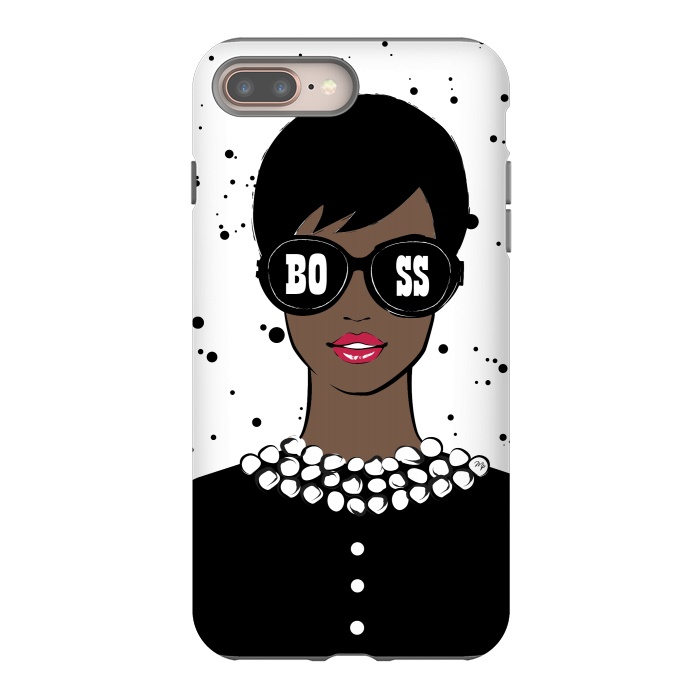 iPhone 7 plus StrongFit Lady Boss Dark Skin by Martina