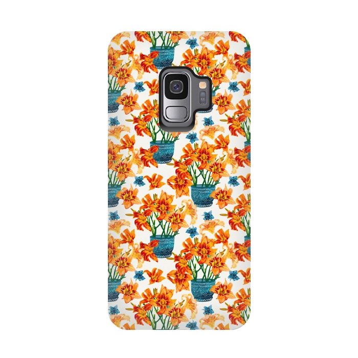 Galaxy S9 StrongFit Lily Blossom by Uma Prabhakar Gokhale