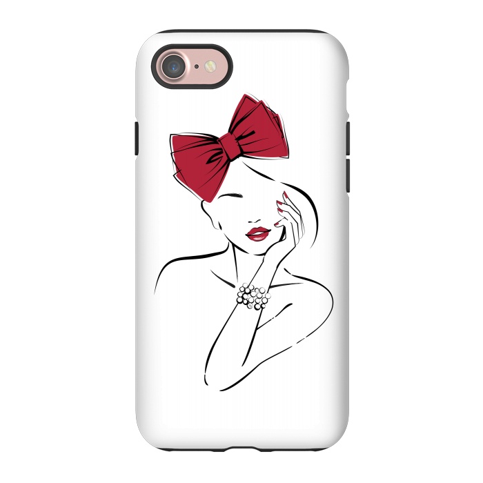 iPhone 7 StrongFit Girl with a bow portrait by Martina