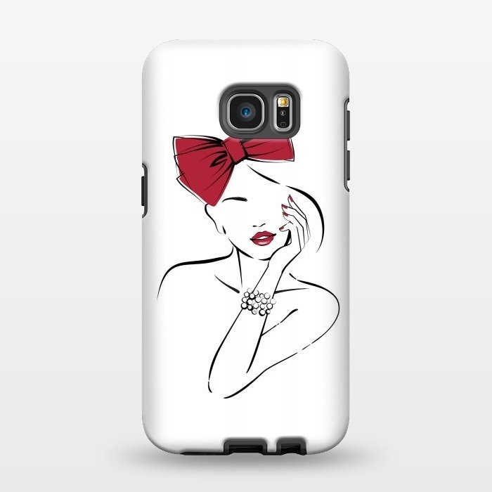 Galaxy S7 EDGE StrongFit Girl with a bow portrait by Martina