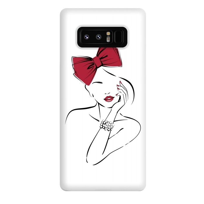 Galaxy Note 8 StrongFit Girl with a bow portrait by Martina