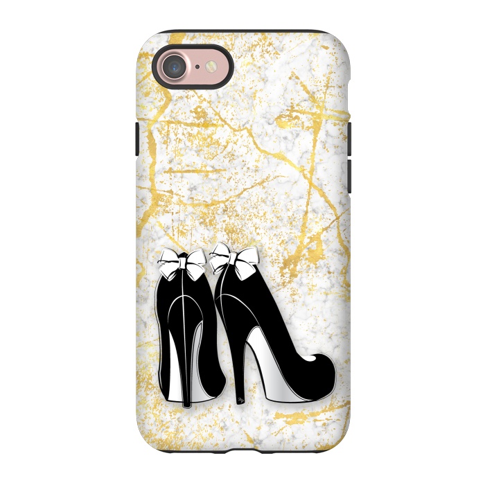 iPhone 7 StrongFit Luxury Golden Marble Heels by Martina