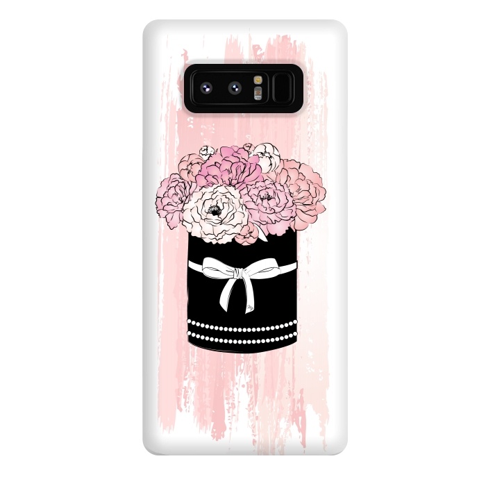 Galaxy Note 8 StrongFit Flower Box with pink Peonies by Martina
