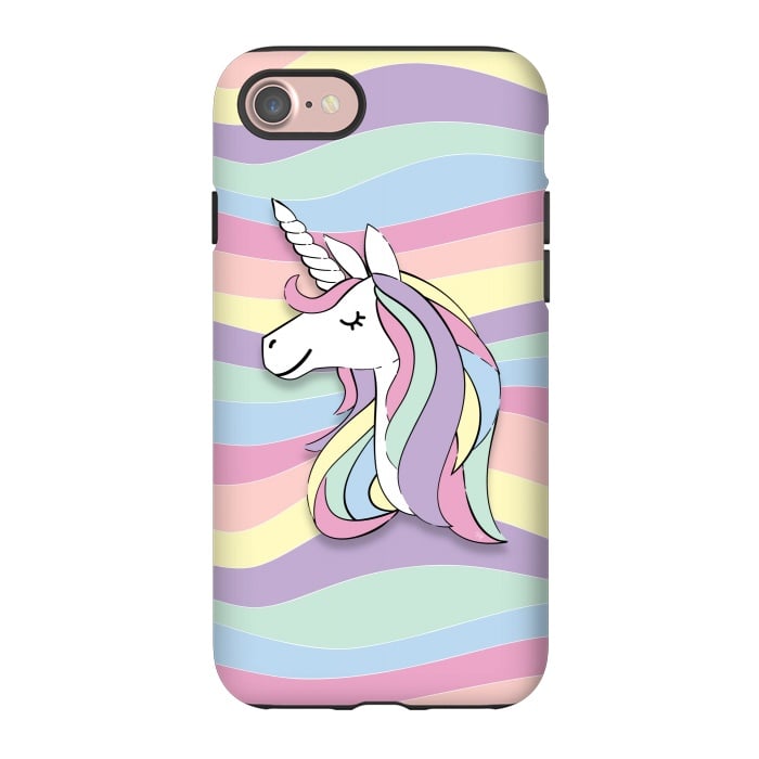 iPhone 7 StrongFit Cute Rainbow Unicorn by Martina