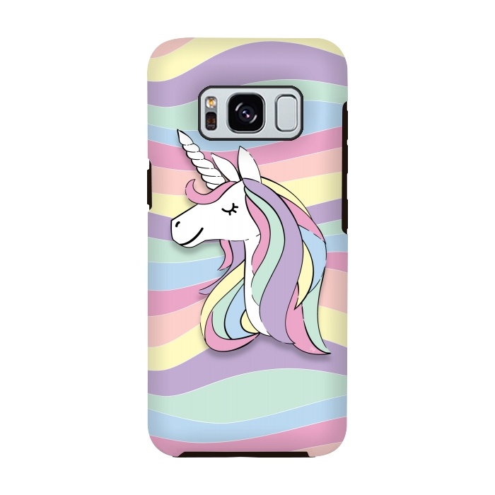 Galaxy S8 StrongFit Cute Rainbow Unicorn by Martina