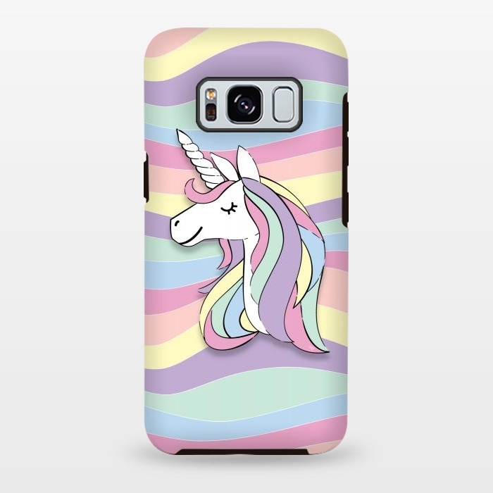 Galaxy S8 plus StrongFit Cute Rainbow Unicorn by Martina