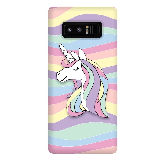 Galaxy Note 8 StrongFit Cute Rainbow Unicorn by Martina