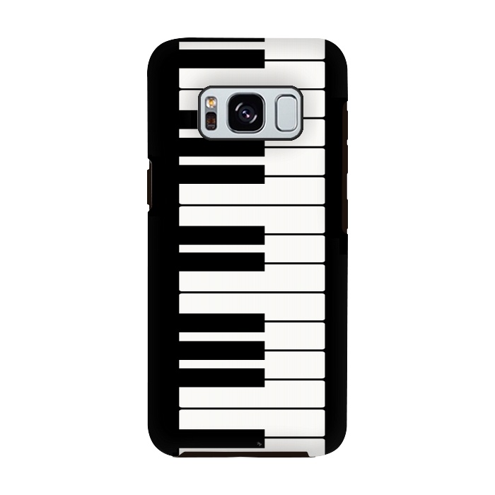 Galaxy S8 StrongFit Black and white piano keys music instrument by Martina