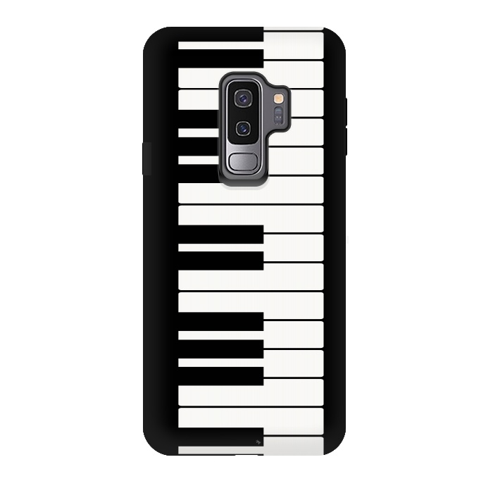 Galaxy S9 plus StrongFit Black and white piano keys music instrument by Martina