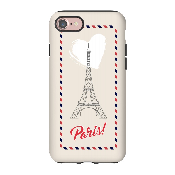 iPhone 7 StrongFit Vintage envelope Eiffel Tower in Paris by Martina