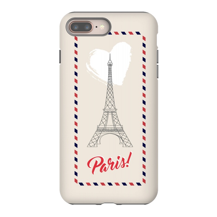 iPhone 7 plus StrongFit Vintage envelope Eiffel Tower in Paris by Martina