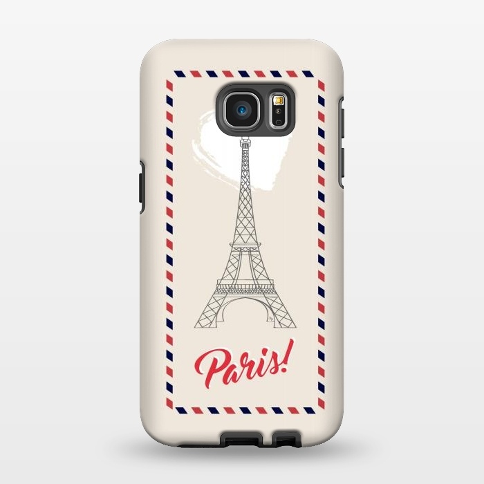Galaxy S7 EDGE StrongFit Vintage envelope Eiffel Tower in Paris by Martina