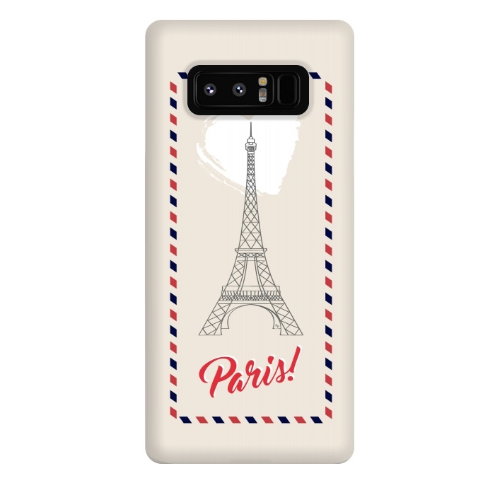 Galaxy Note 8 StrongFit Vintage envelope Eiffel Tower in Paris by Martina