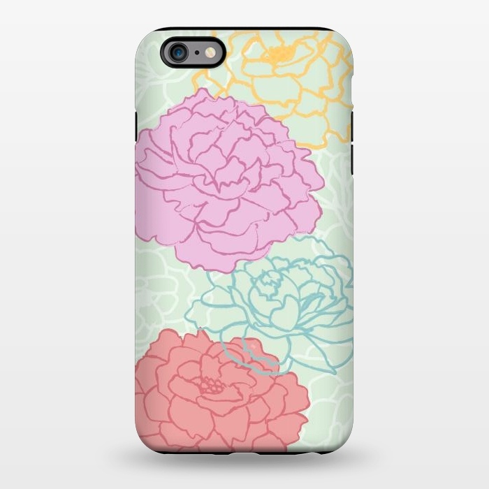 iPhone 6/6s plus StrongFit Pretty pastel peonies by Martina
