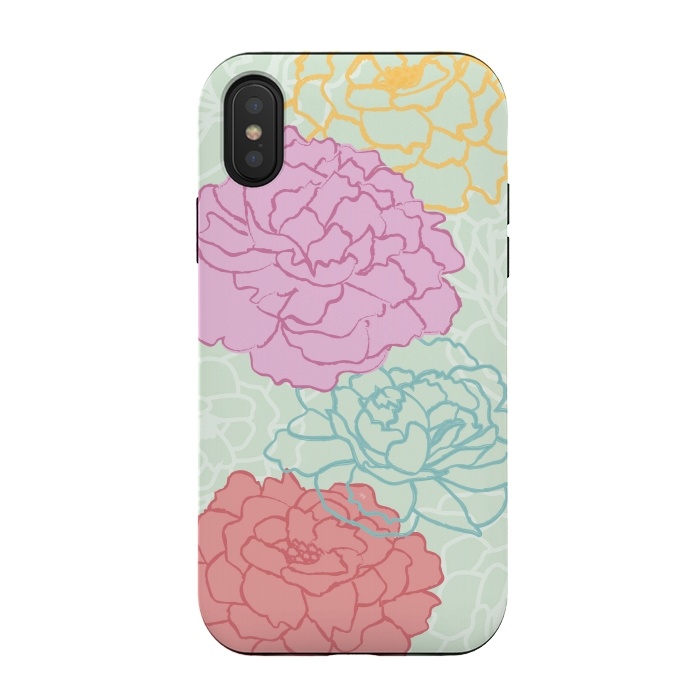 iPhone Xs / X StrongFit Pretty pastel peonies by Martina
