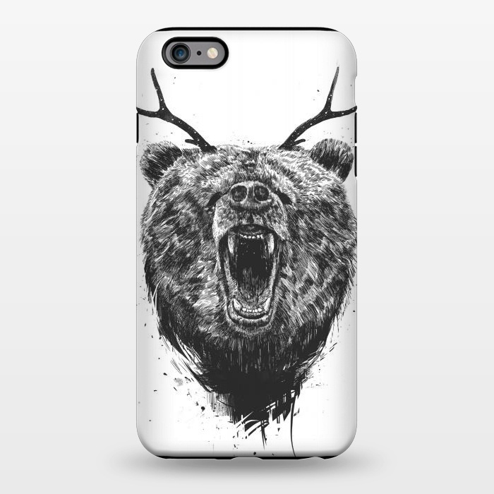 iPhone 6/6s plus StrongFit Angry bear with antlers by Balazs Solti