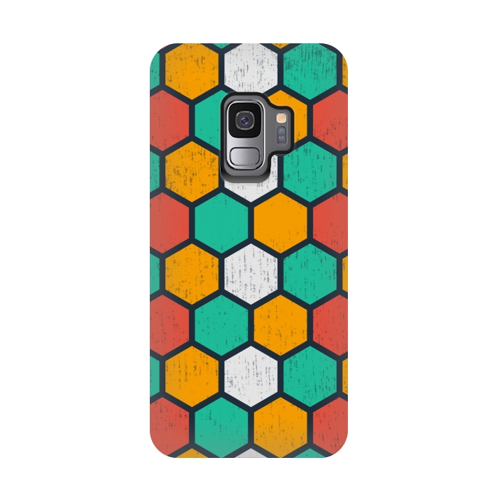 Galaxy S9 StrongFit hexagonal tiles by TMSarts