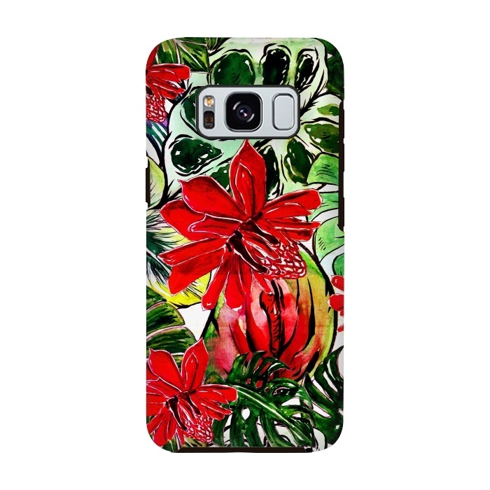 Galaxy S8 StrongFit Aloha Tropical Passiflora Jungle by  Utart