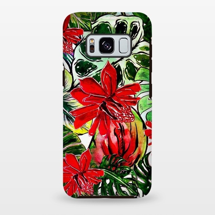 Galaxy S8 plus StrongFit Aloha Tropical Passiflora Jungle by  Utart