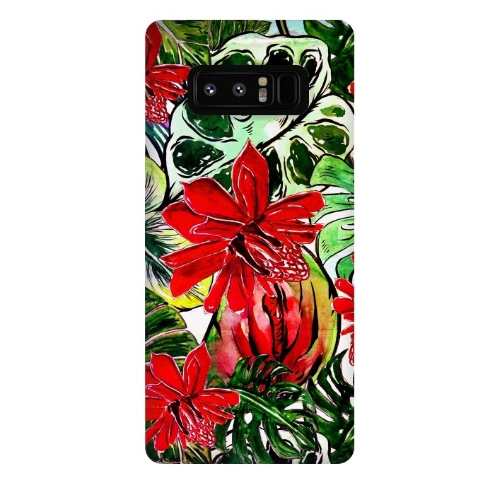 Galaxy Note 8 StrongFit Aloha Tropical Passiflora Jungle by  Utart