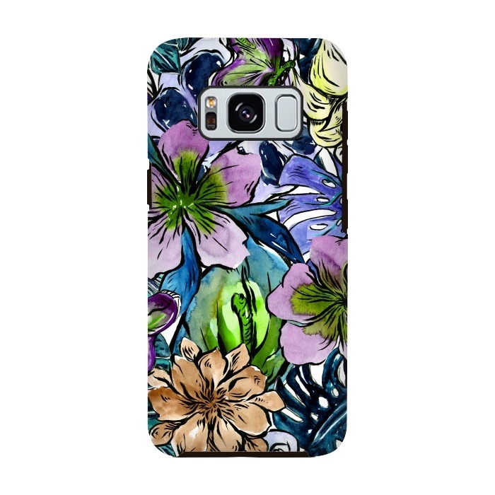 Galaxy S8 StrongFit Purple Aloha Hibiscus Tropical Flower Pattern by  Utart