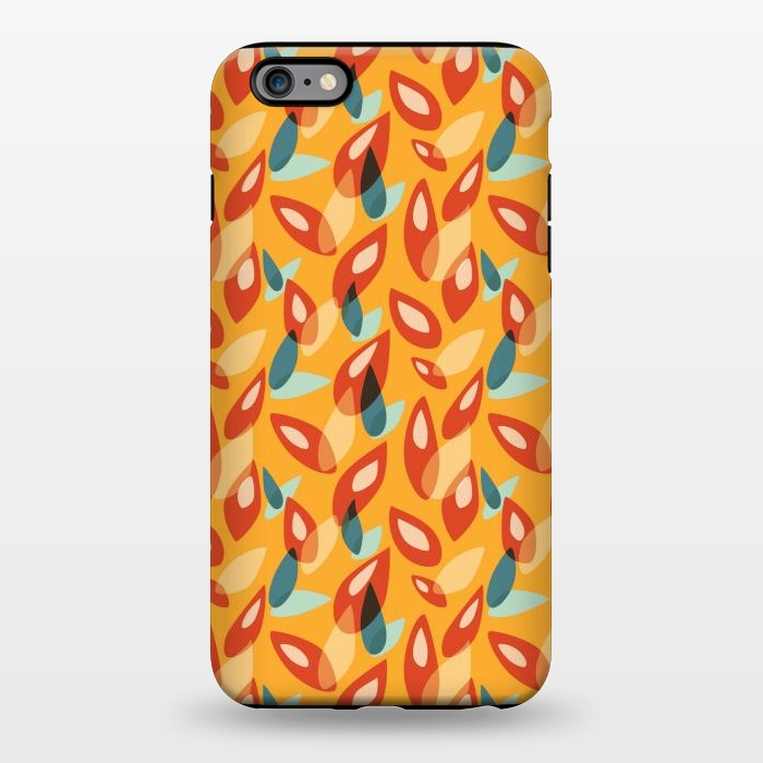 iPhone 6/6s plus StrongFit Orange Blue Yellow Abstract Autumn Leaves Pattern by Boriana Giormova