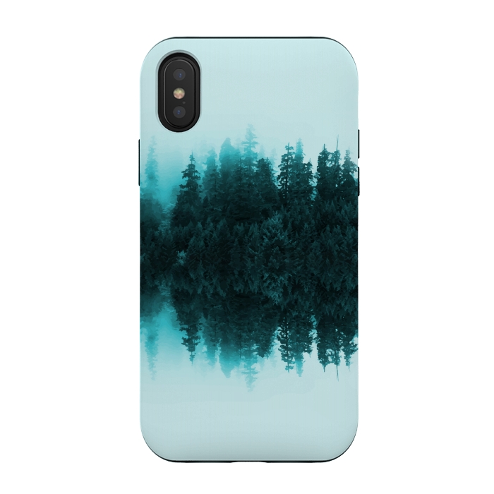 iPhone Xs / X StrongFit Cloudy Forest by Creativeaxle