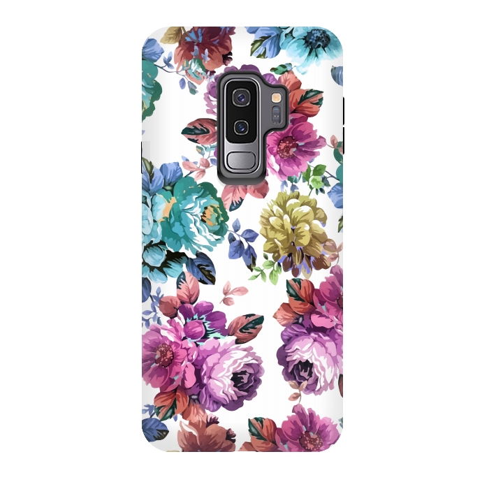 Galaxy S9 plus StrongFit Fluorescent Roses by Creativeaxle