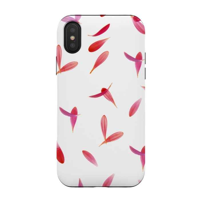 iPhone Xs / X StrongFit Red Rose Leaves by Creativeaxle