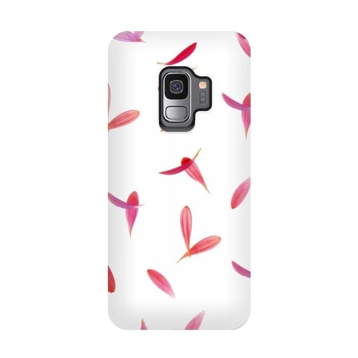 Galaxy S9 StrongFit Red Rose Leaves by Creativeaxle
