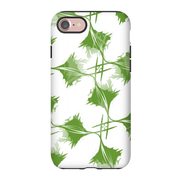 iPhone 7 StrongFit Green Leaves by Creativeaxle