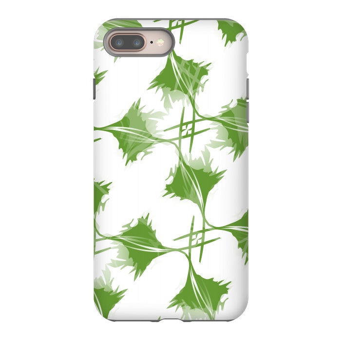 iPhone 7 plus StrongFit Green Leaves by Creativeaxle