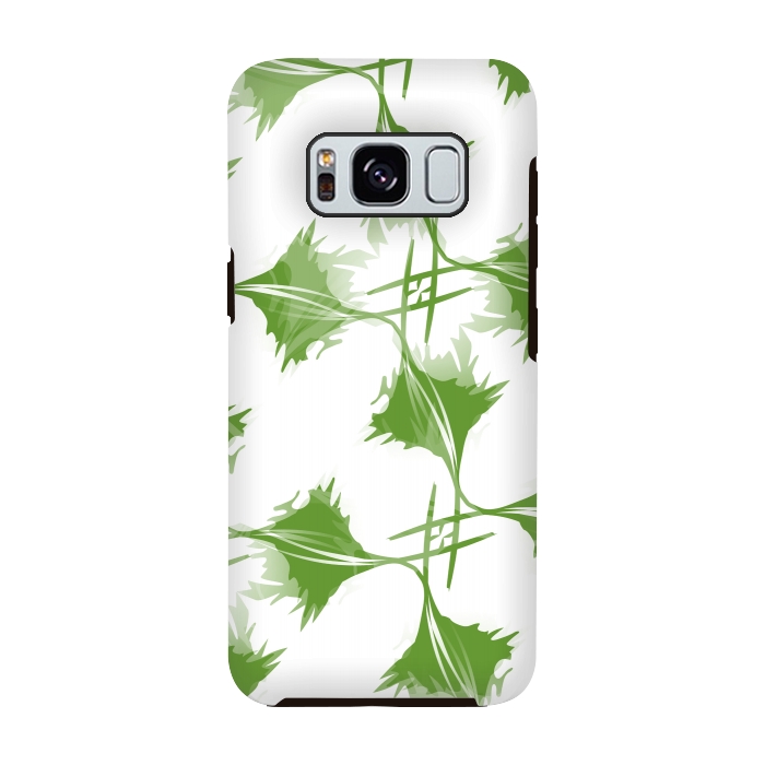 Galaxy S8 StrongFit Green Leaves by Creativeaxle