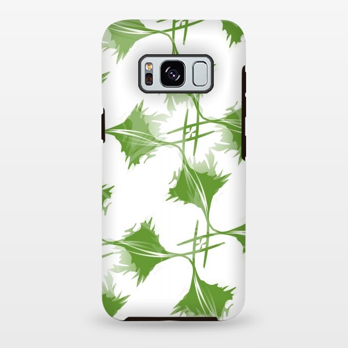 Galaxy S8 plus StrongFit Green Leaves by Creativeaxle
