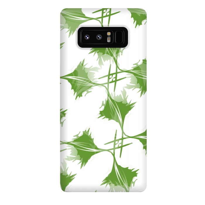 Galaxy Note 8 StrongFit Green Leaves by Creativeaxle